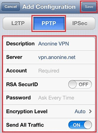 Apple iOS - VPN Configuration