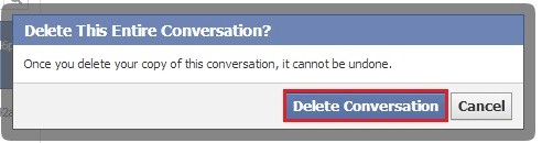 Confirm conversation deletion.