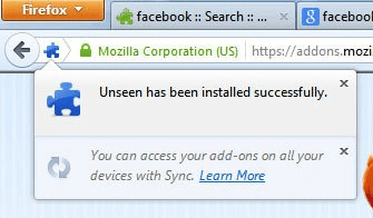 Unseen has been installed succesfully.