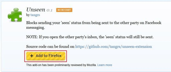 Add Unseen to Firefox