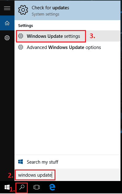 Windows 10 - Windows update settings