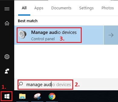 Windows Manage audio devices