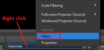 Add filters to scene in OBS