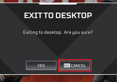 Apex Legends exit to desktop