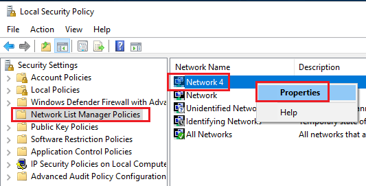 Windows 10 local security policy