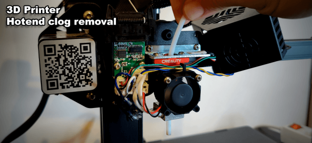 3D Printer hotend clog removal cover