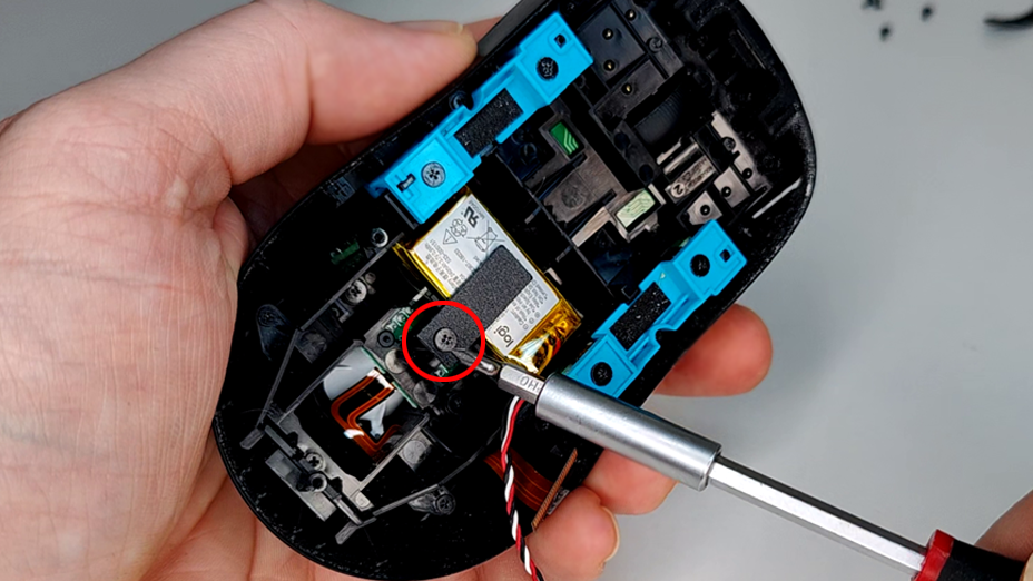 Logitech G Pro Wireless battery holder screw